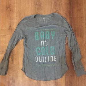 Large Old Navy thermal, “Baby It’s Cold Outside”